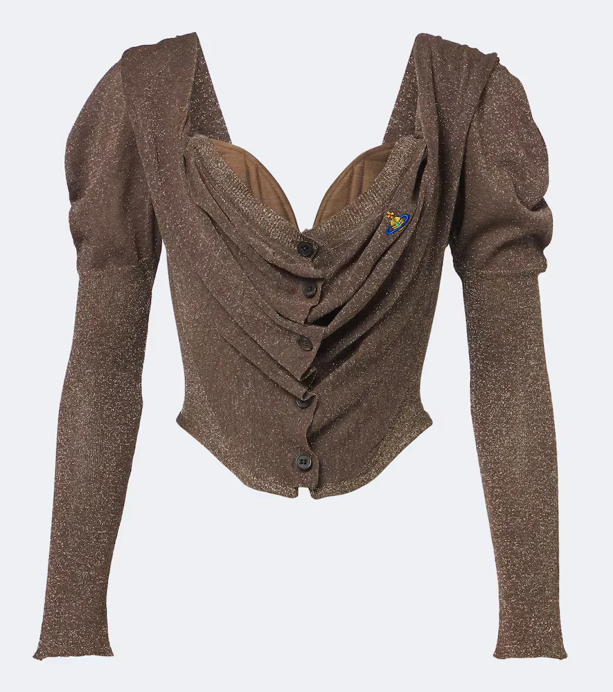 Bea Knitted Lamé Corset Top by Vivienne Westwood