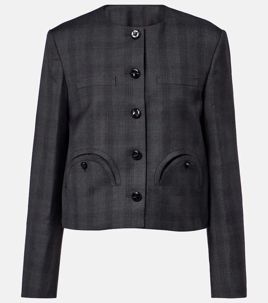 Blazé Milano Shamo Checked Virgin Wool Jacket by Blaze Milano