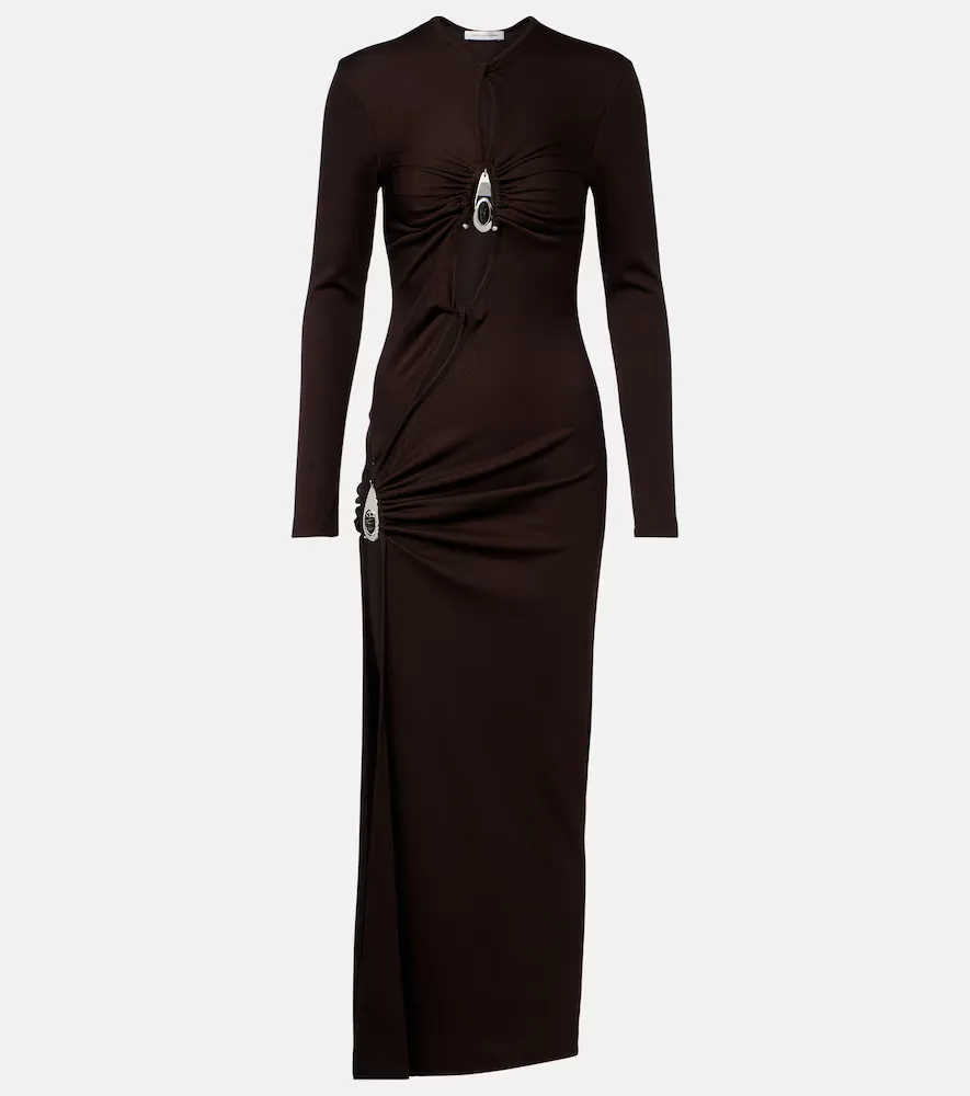Cutout Ribbed-Knit Midi Dress by Christopher Esber