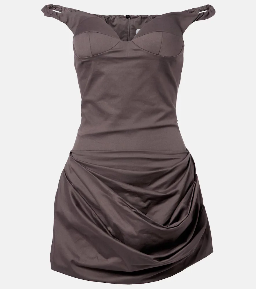 Off-Shoulder Cotton-Blend Minidress by Magda Butrym