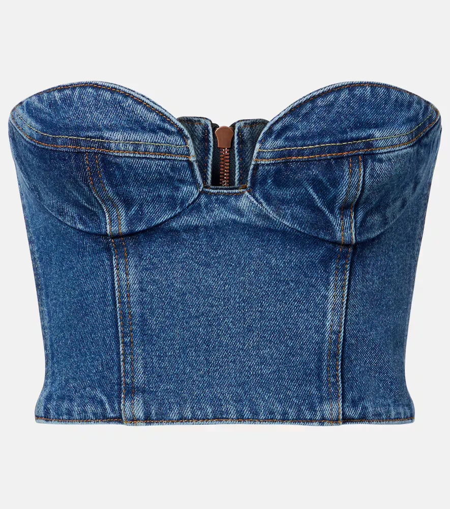 Denim Bustier Top by Magda Butrym