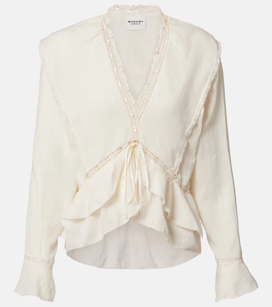 Damienne Cotton and Linen-Blend Top by Marant Etoile