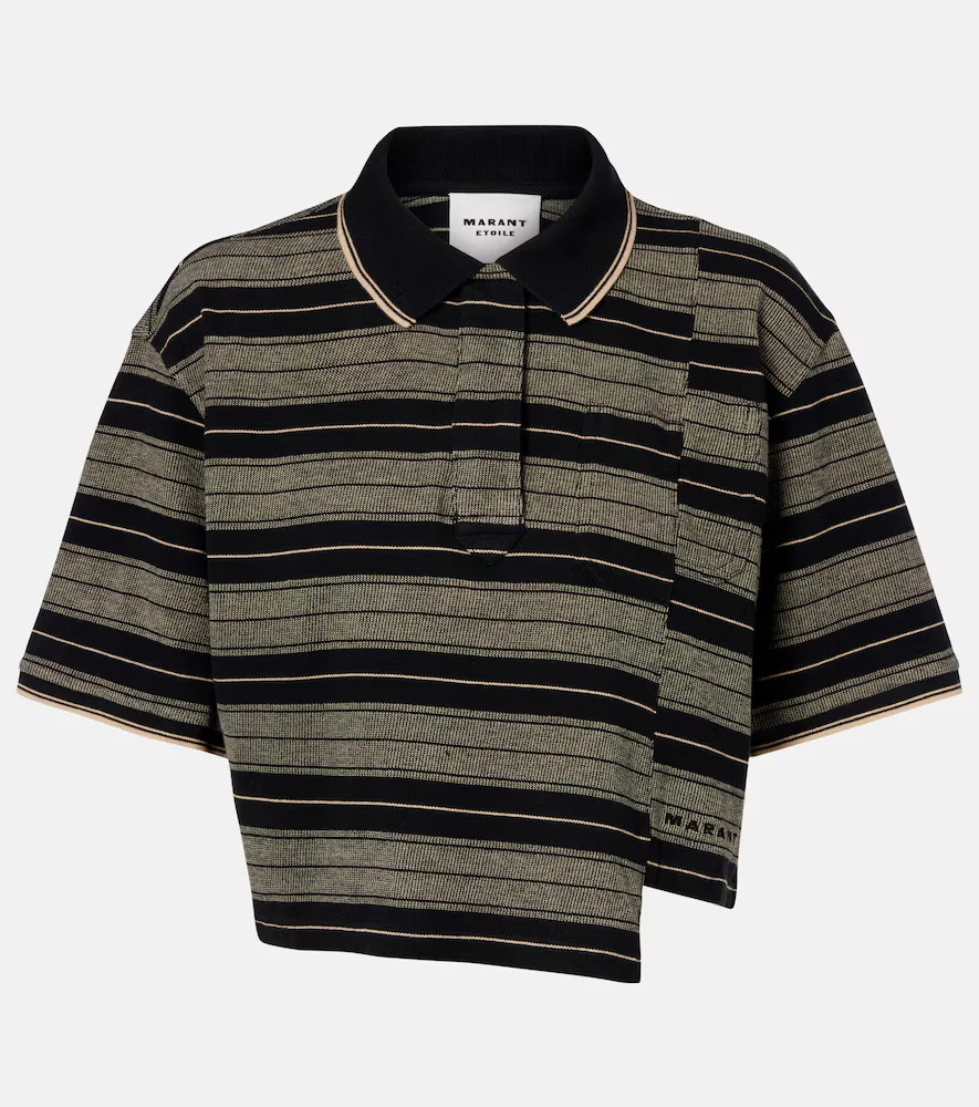 Isalyne Striped Cotton Polo Shirt by Marant Etoile