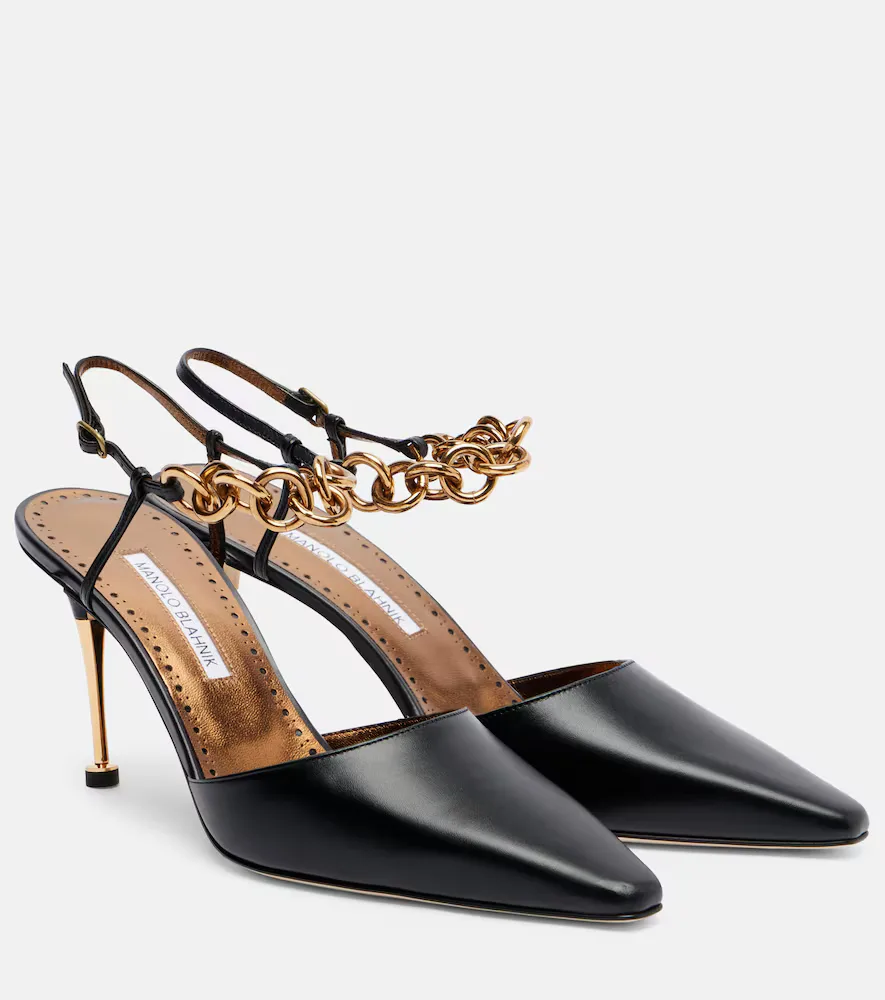 Detana 90 Leather Slingback Pumps by Manolo Blahnik