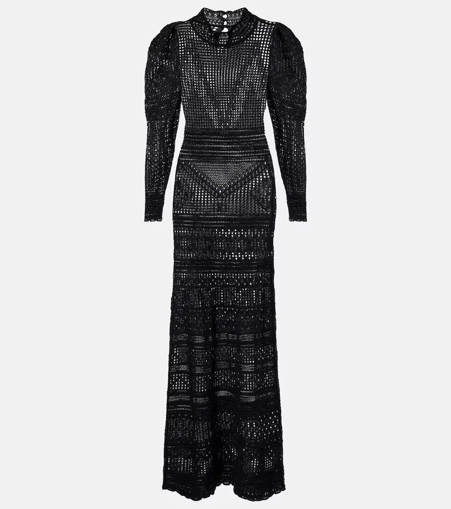 Dione Open-Knit Maxi Dress