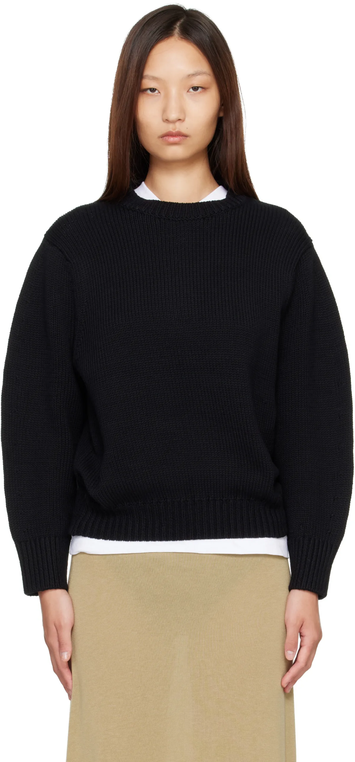 Oversized Crew Knit Sweater