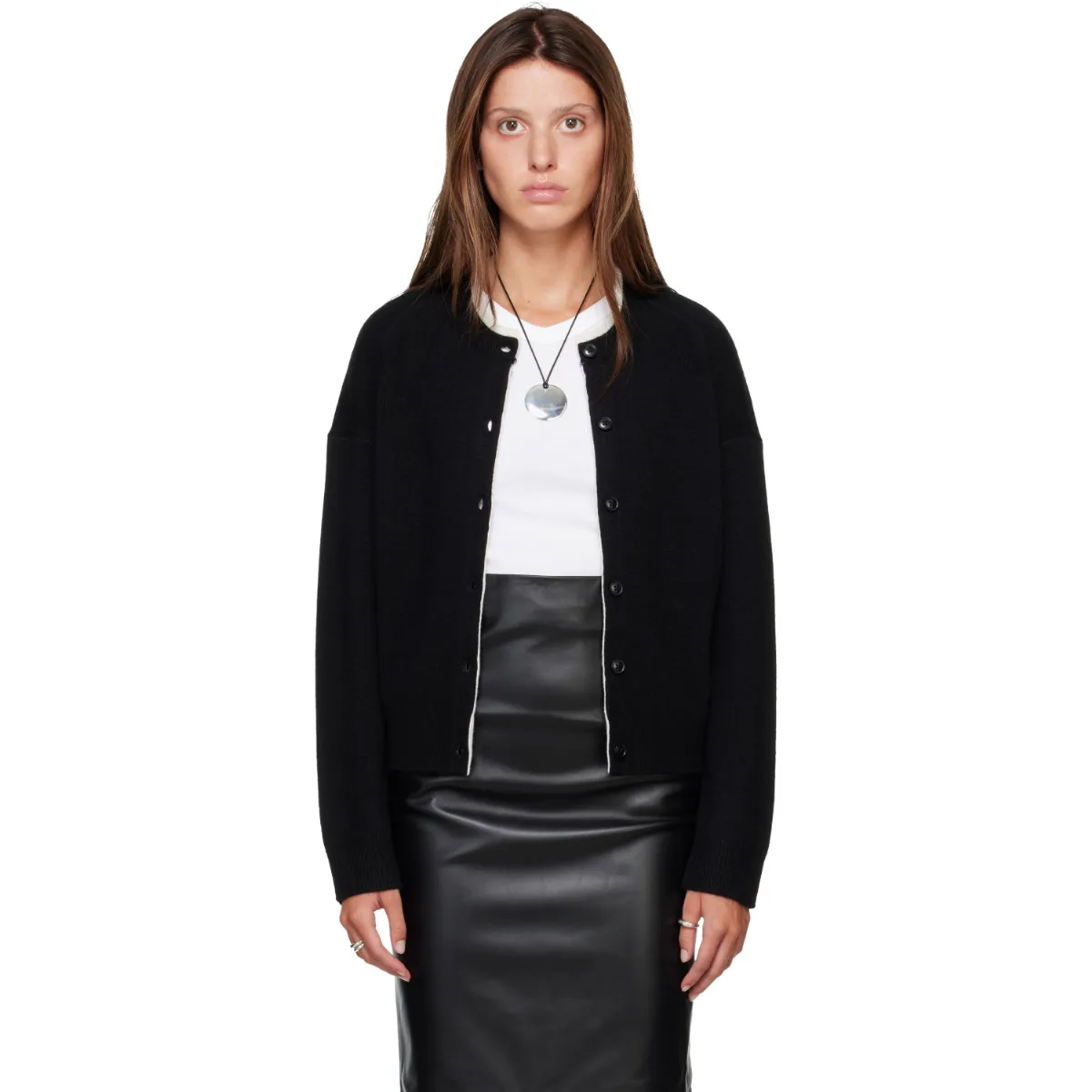 Nicola Bicolor Cashmere Cardigan by Loulou de Saison