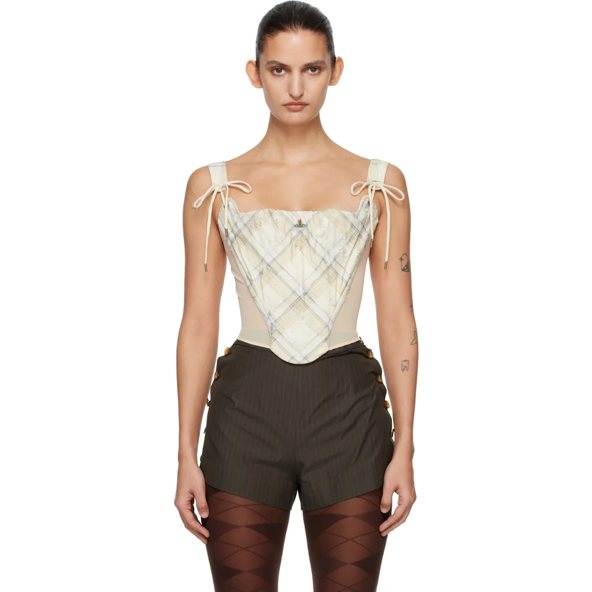 Glen Check Puppy Corset by Vivienne Westwood