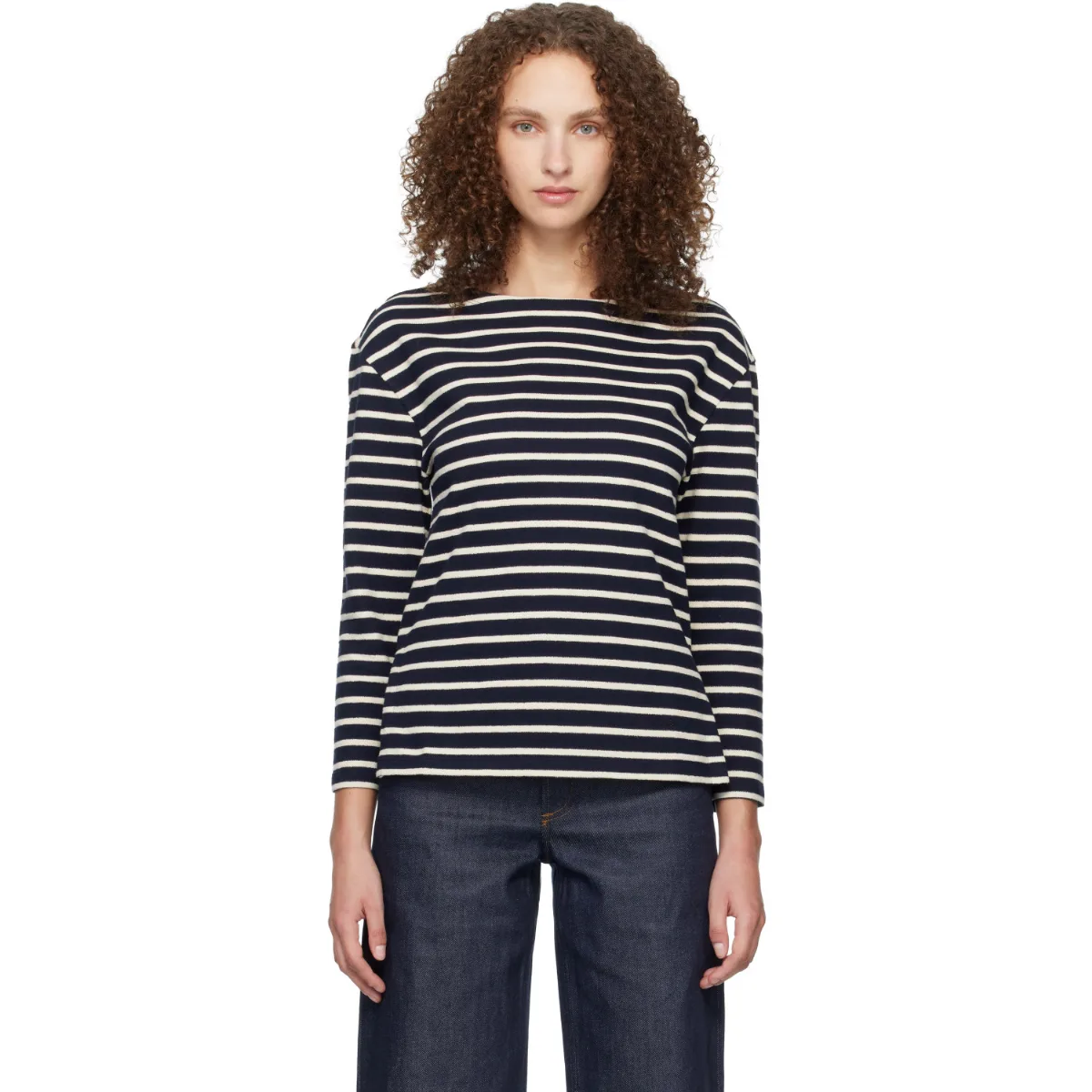 Striped Three-Quarter Sleeve T-Shirt by A.P.C.