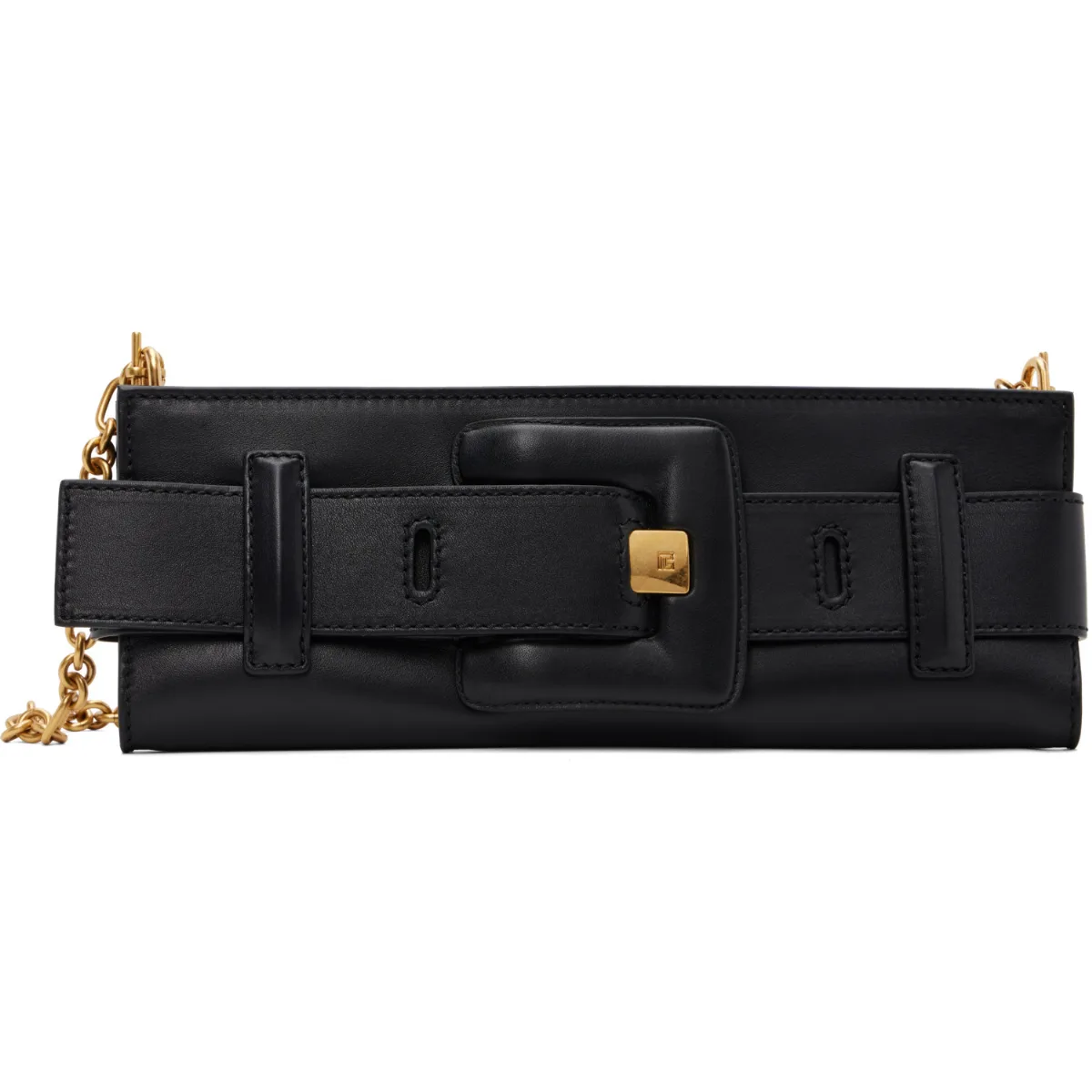 Anthem Smooth Leather Clutch by BALMAIN