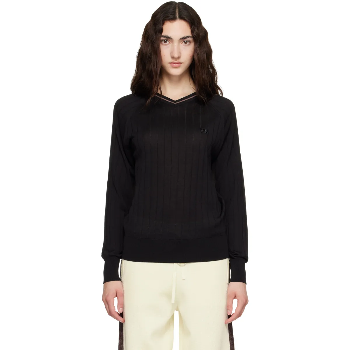 Viscose Silk Knit Roots Polo by Wales Bonner