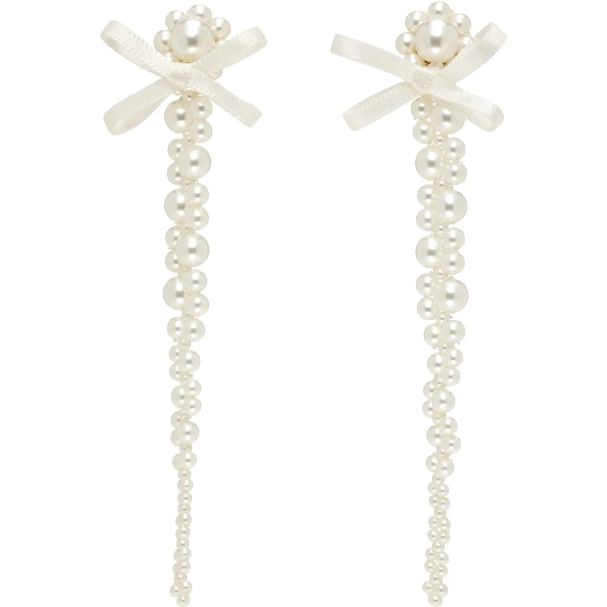 Bow Detail Drip Earrings by Simone Rocha