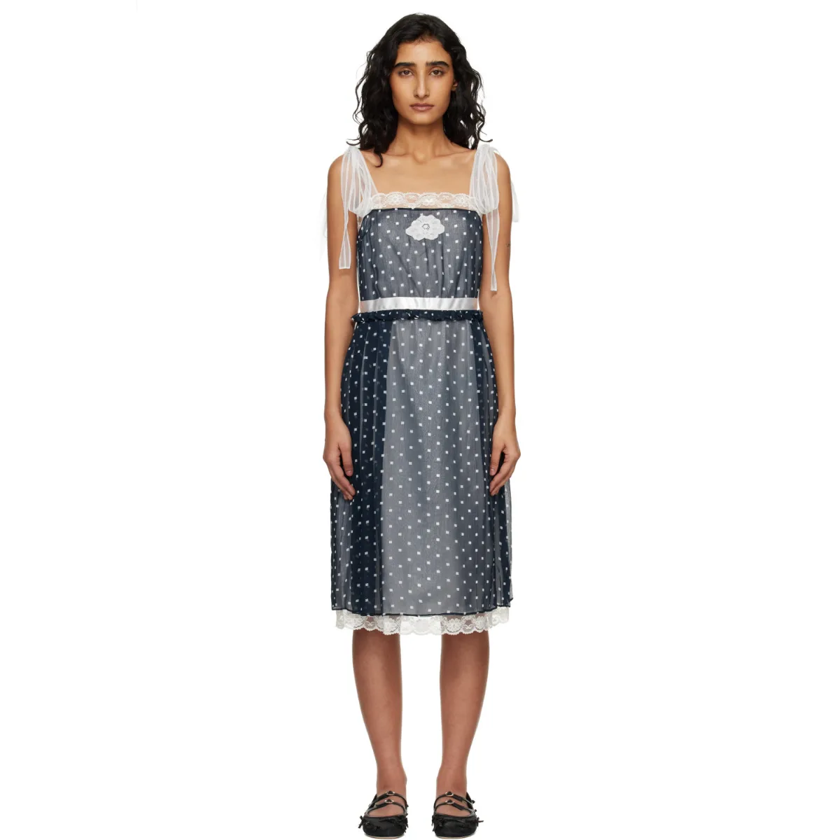 Ribbon Strap Chiffon Midi Dress by Marc Jacobs