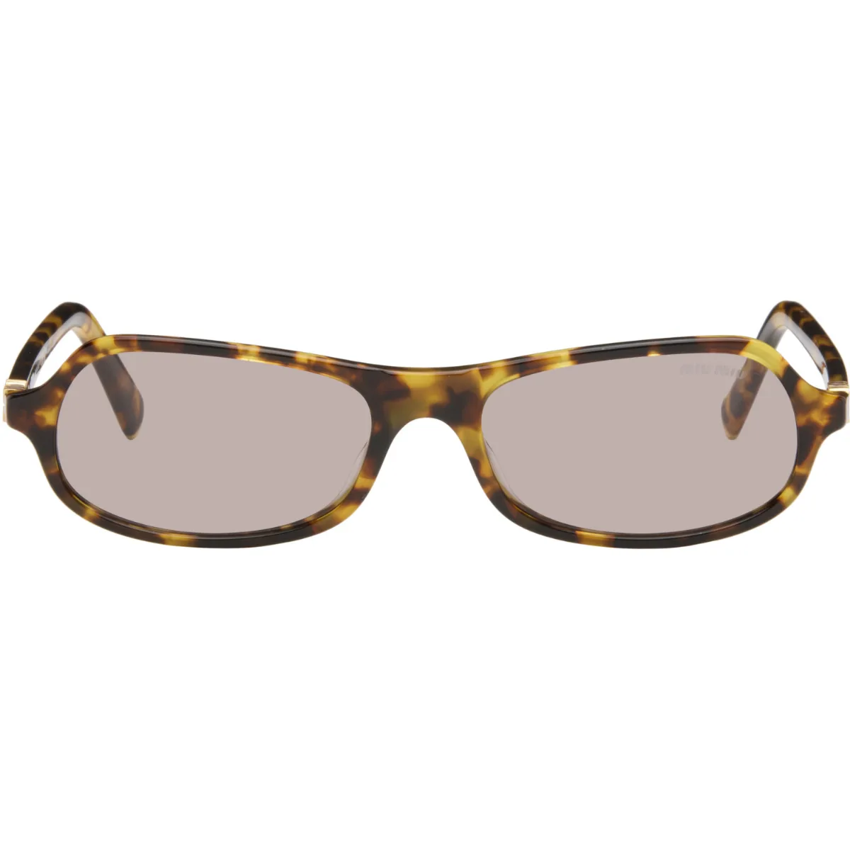 Tortoiseshell Rectangular Sunglasses by Miu Miu Eyewear