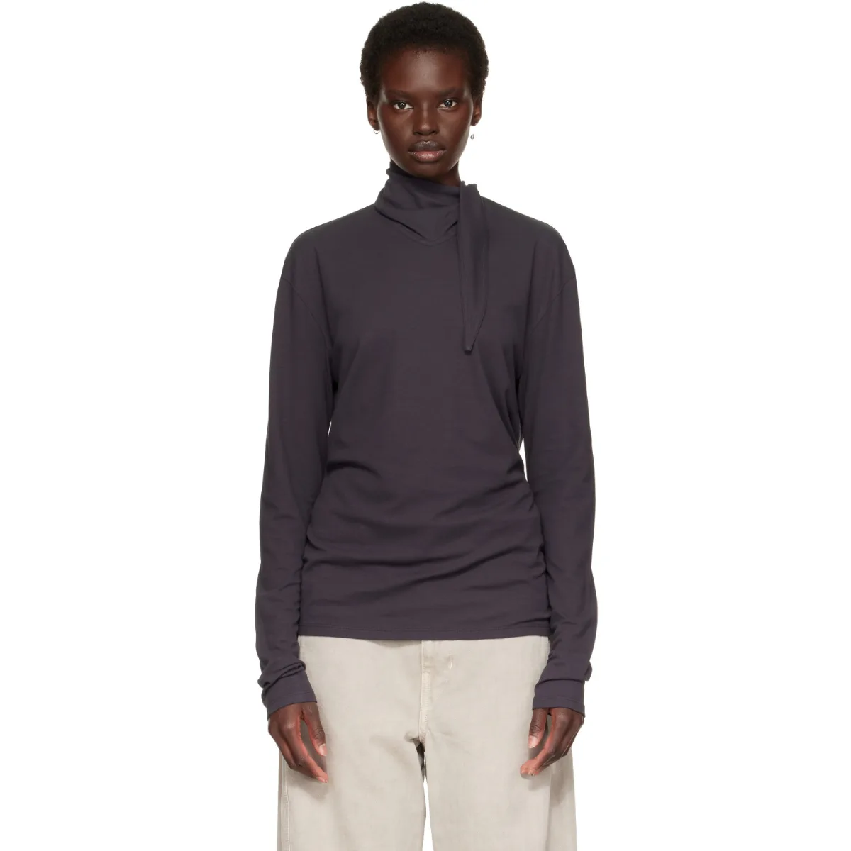 Long-Sleeve Scarf T-Shirt by LEMAIRE