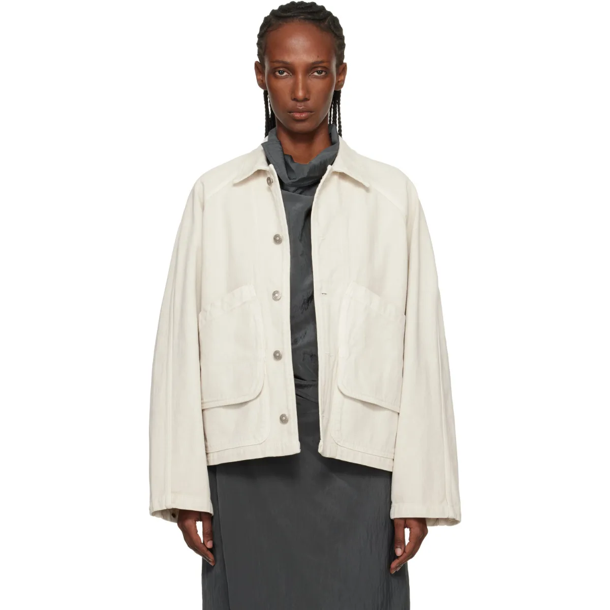 Garment-Dyed Denim Hunting Jacket by LE17SEPTEMBRE