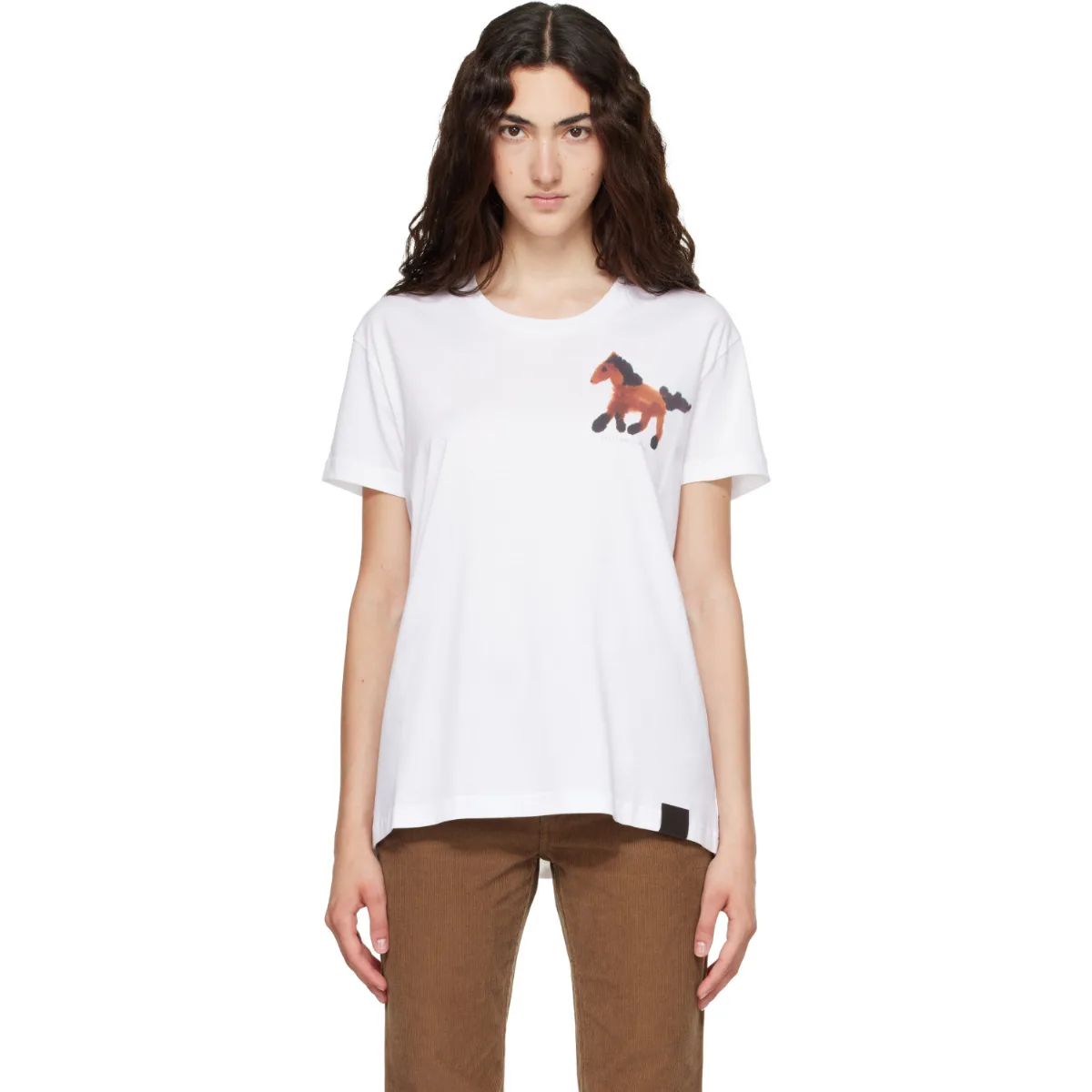 Watercolour Horse Cotton T-Shirt by Stella McCartney