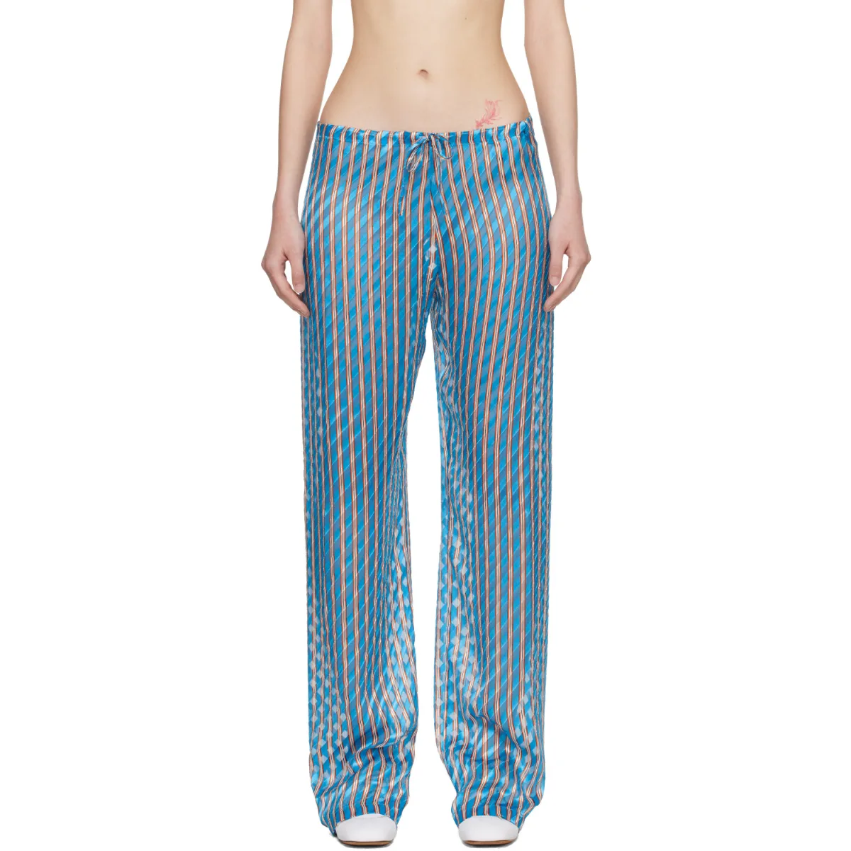 Devoré Elasticated Trousers by Dries Van Noten