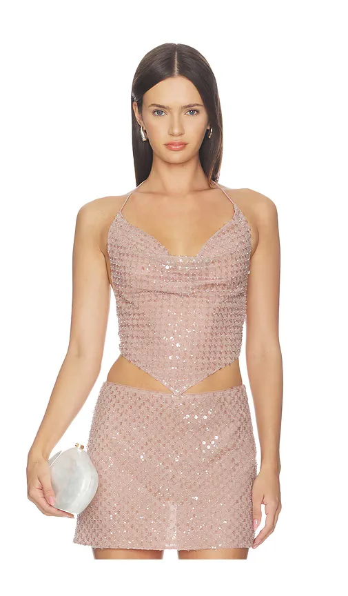 Bethely Sequin Top by retrofete