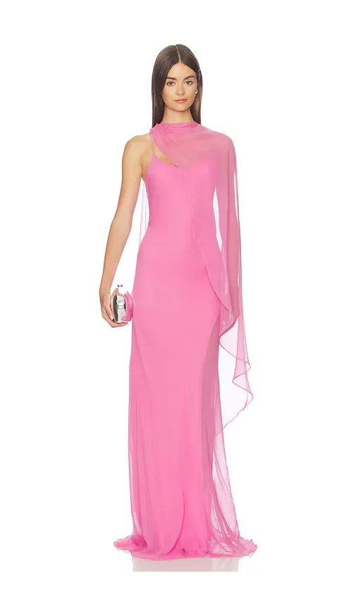 Cami Gown with Slit and Cape by The Sei