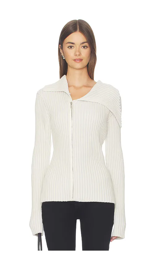 Rib Zip Knit by 1XBLUE