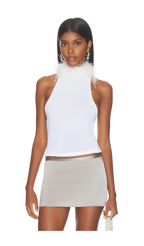 Feather Choker Tank by 1XBLUE