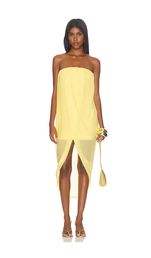 Ellis Strapless Midi Dress by superdown