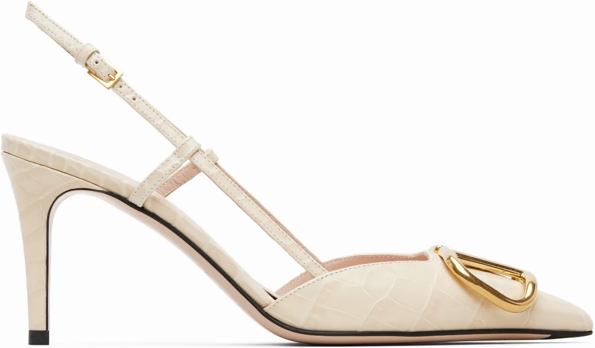 Off-White VLogo Signature Slingback Heels