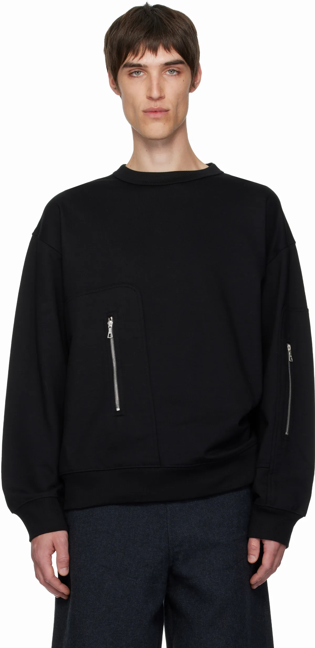 Black Strap Sweatshirt by Dries Van Noten