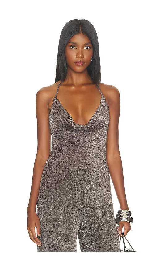 Esmerelda Metallic Knit Top by SEROYA