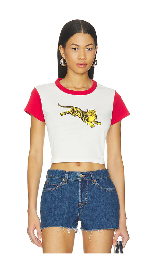 Jumping Tiger Cropped T-Shirt by Kenzo