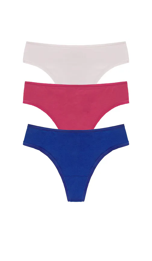Bliss Bare Cotton Thong 3-Pack by Natori