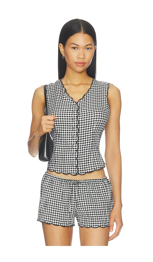 Scalloped Vest Top by Montce
