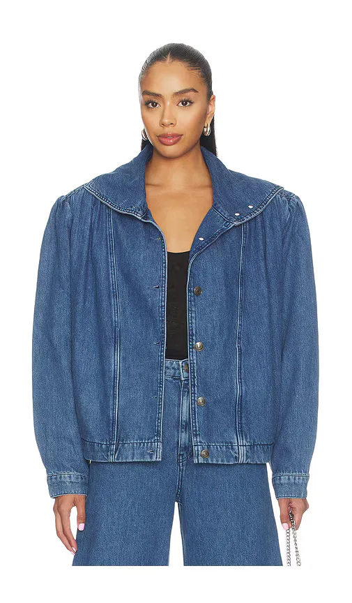 Gathered Denim Jacket by ROTATE