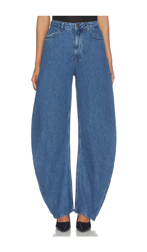 Draped Barrel Leg Jeans by ROTATE