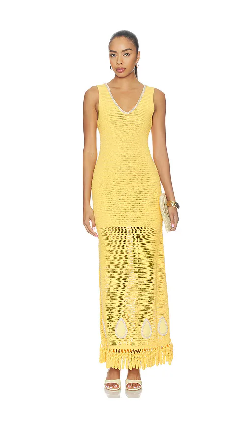 Naia Crochet Maxi Dress by The Wolf Gang