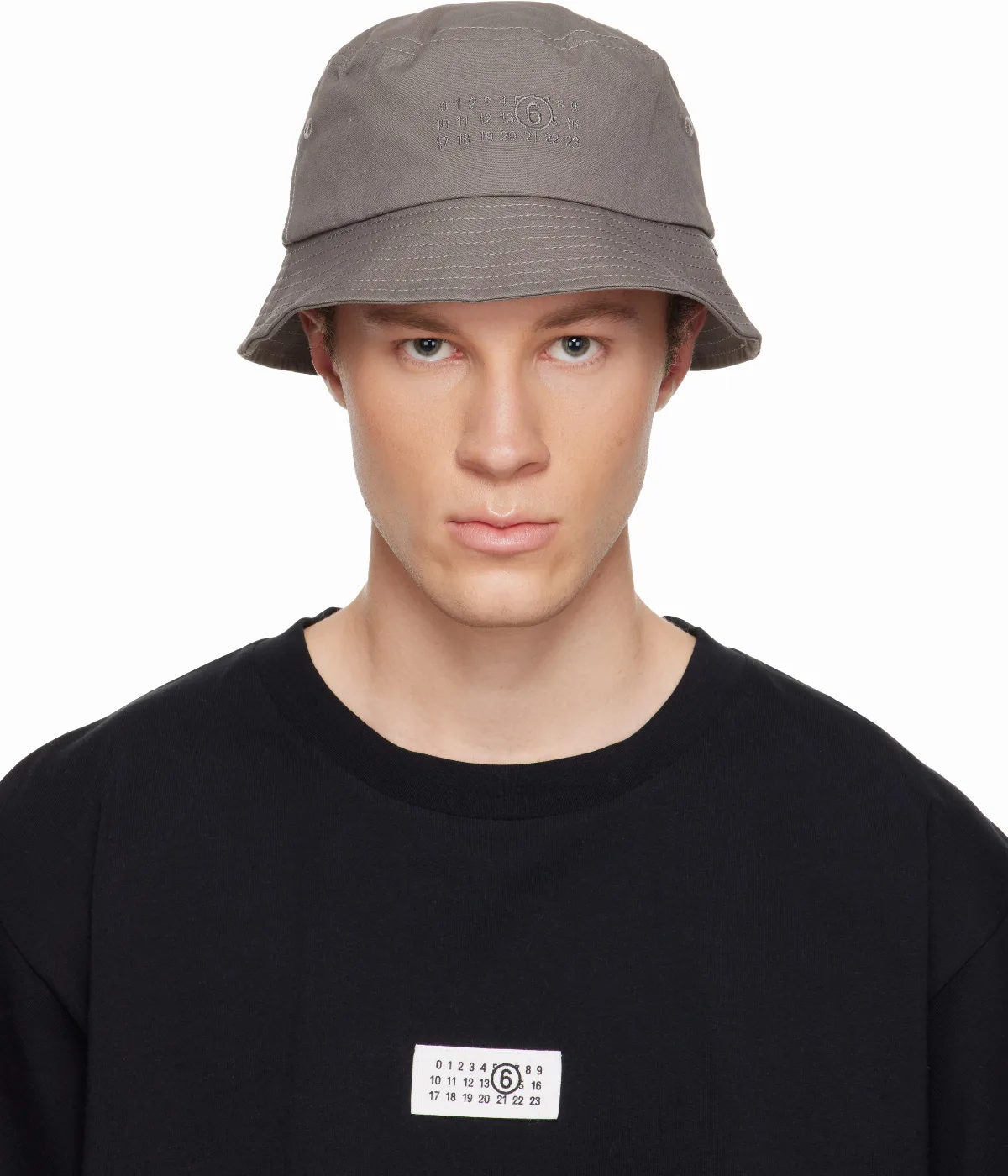 Gray Cotton Canvas Bucket Hat