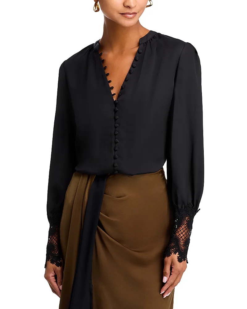 Ava Lace Cuff Blouse by L'agence