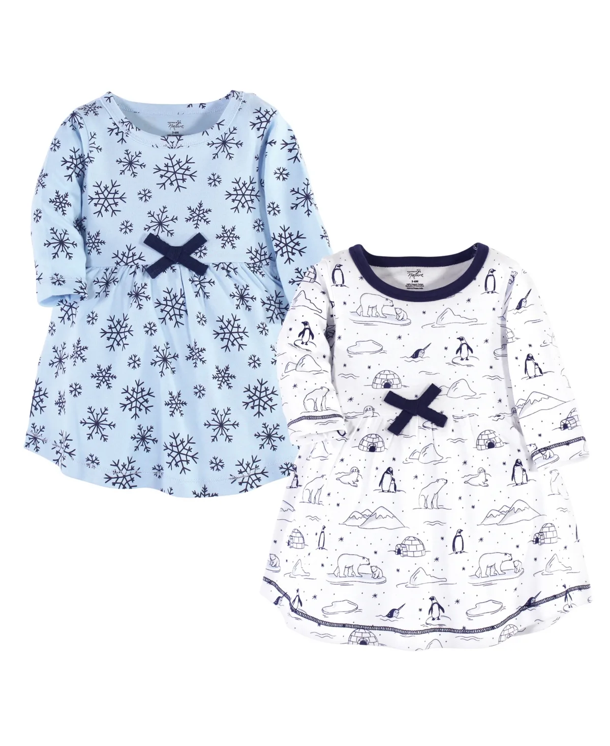 Organic Cotton Long-Sleeve Dresses 2pk by Touched By Nature