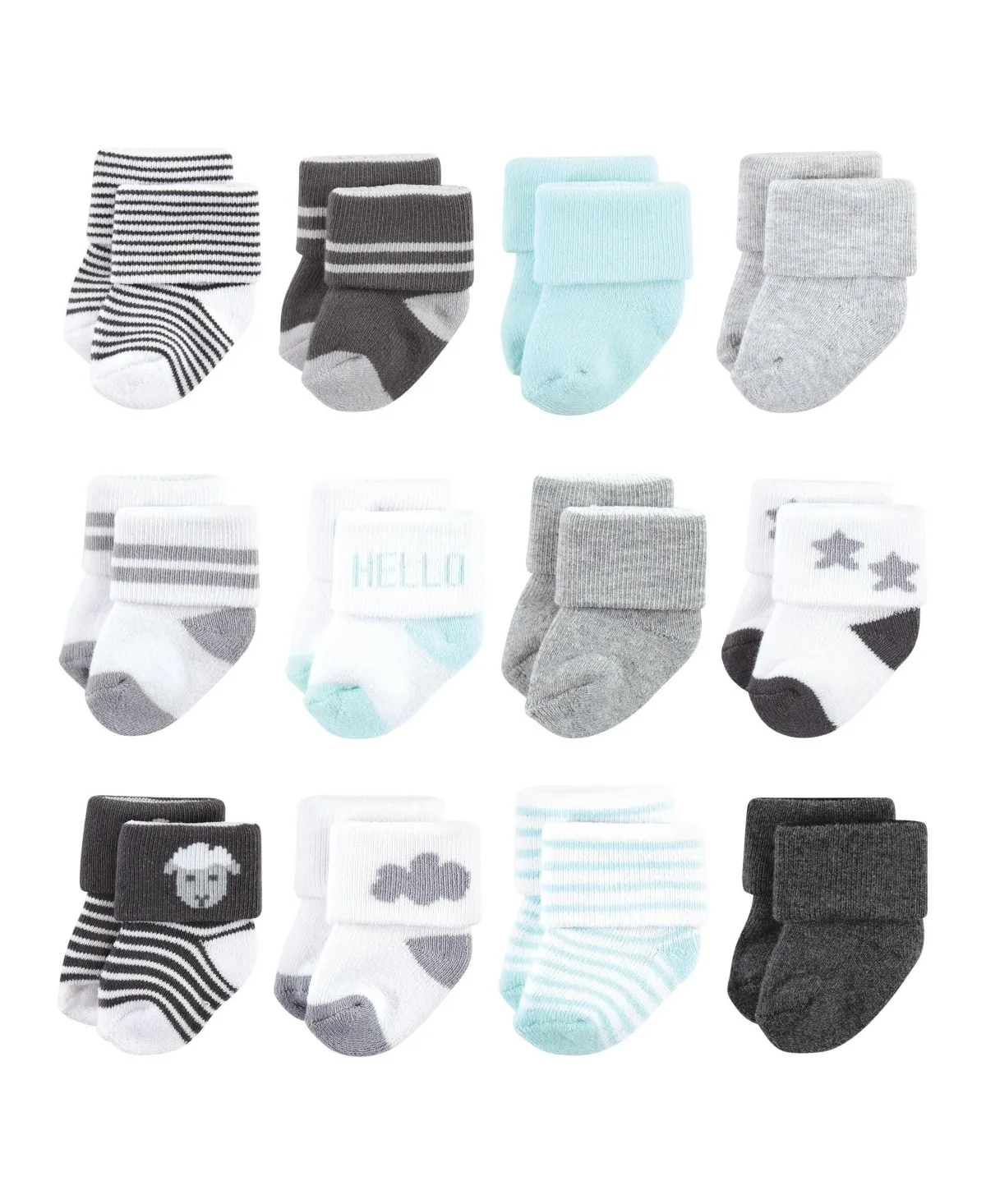 Soft Terry Socks Bulk Pack by Hudson Baby
