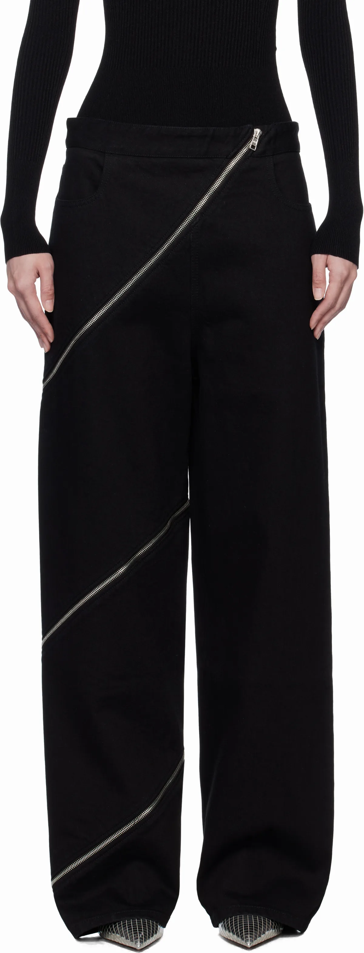 Black Spiral Jeans