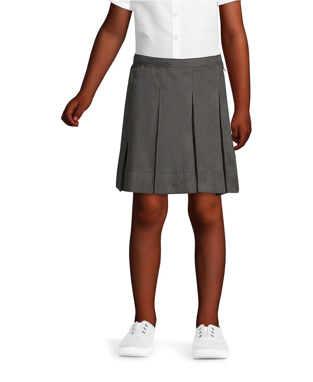 Box Pleat Skirt Above the Knee by Lands' End