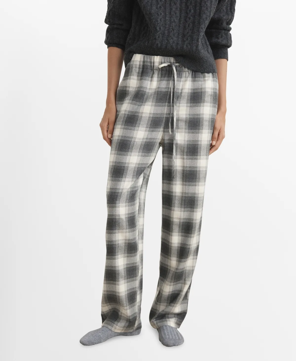 Checked Flannel Pants by Mango