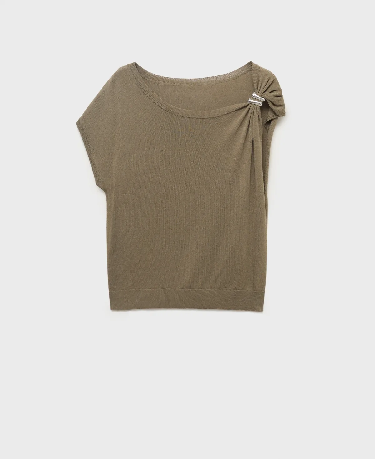 Metallic Detail Fine-Knit Sweater by Mango
