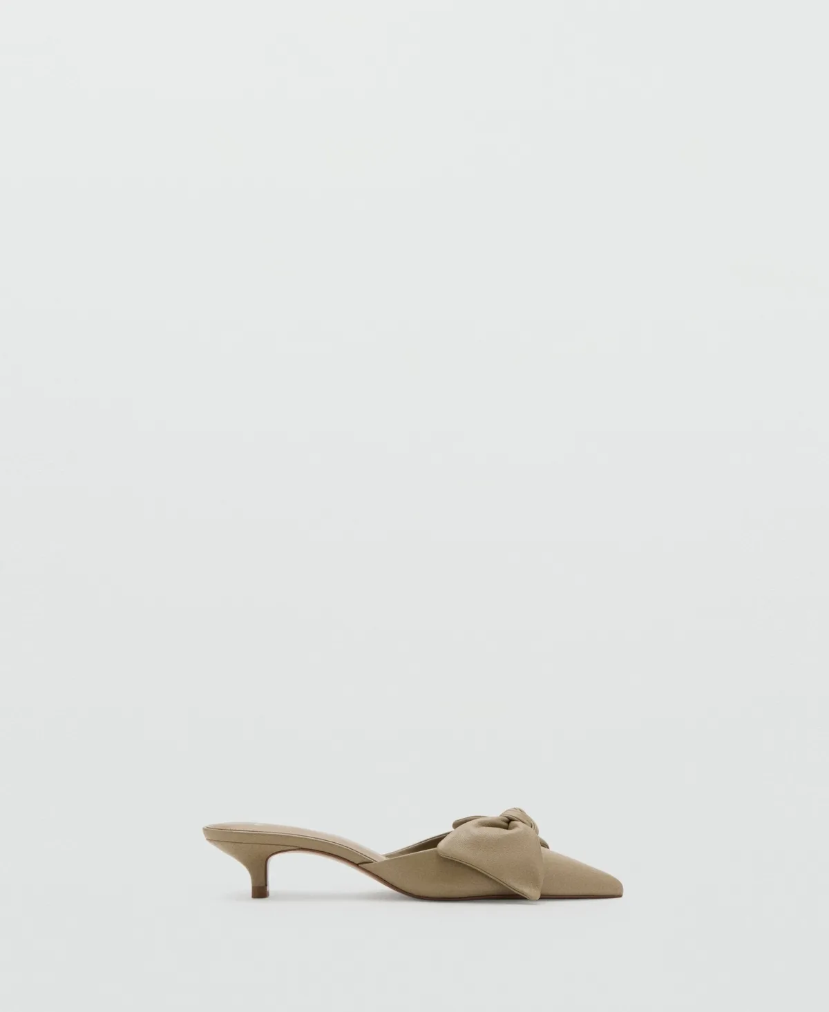 Bow Heeled Leather Shoes by Mango