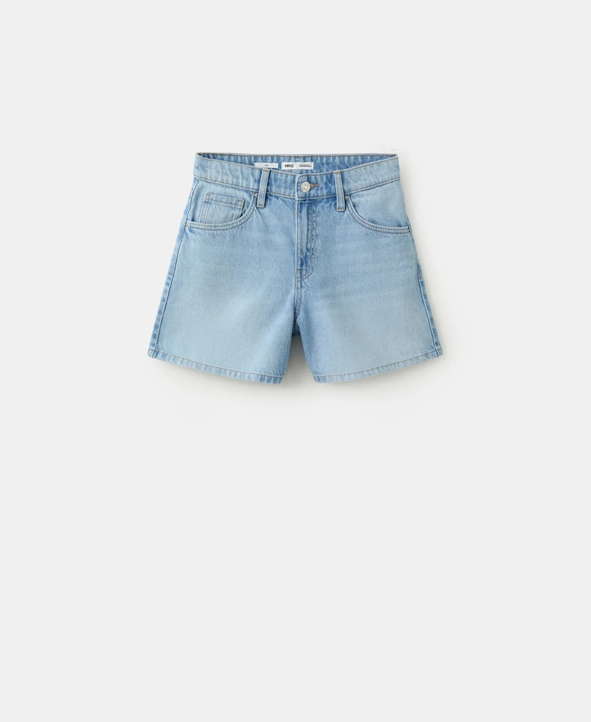 Straight-Fit Denim Shorts by Mango