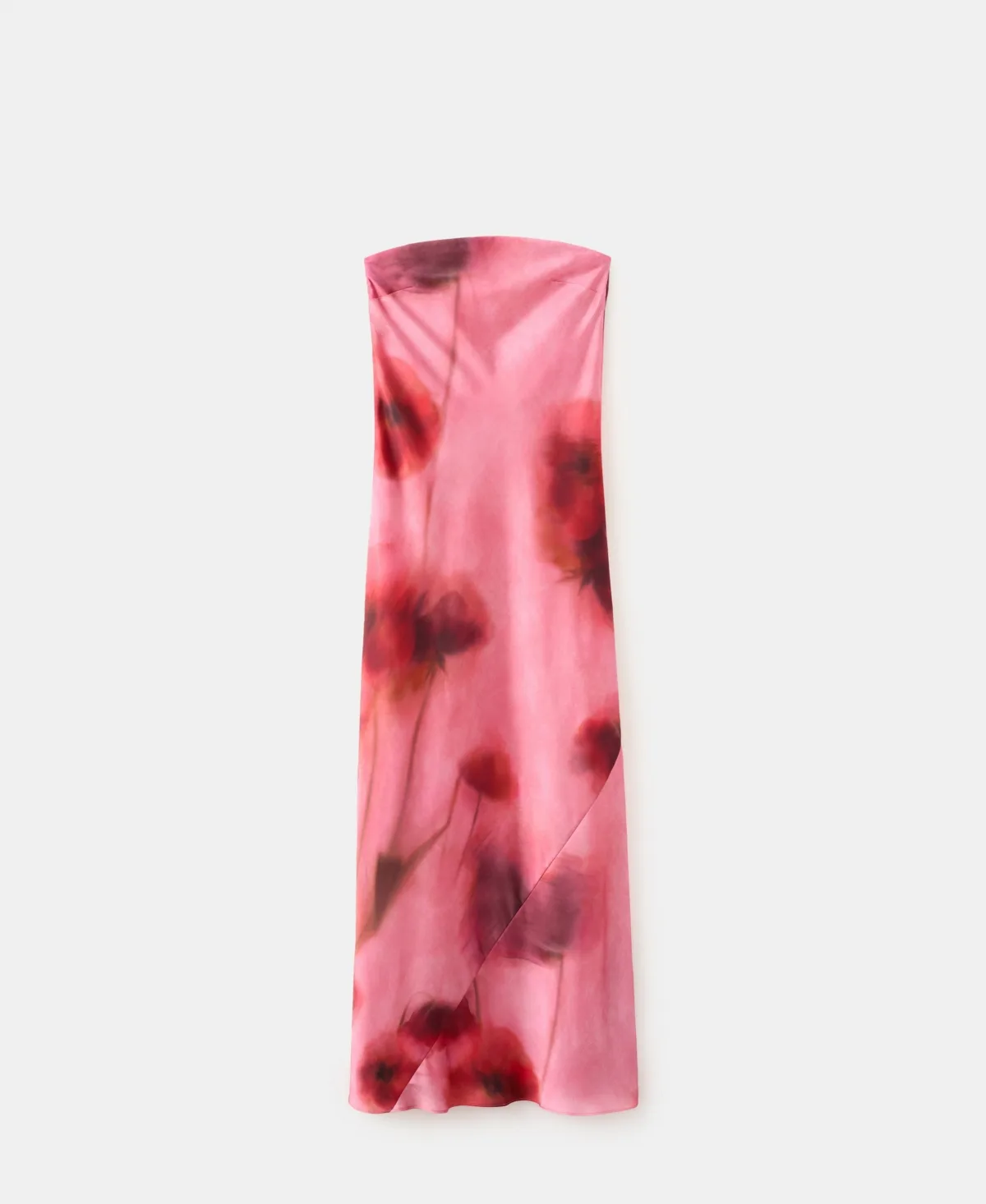 Strapless Floral Dress by Mango