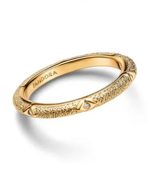 Texture Clear Cubic Zirconia Stones Ring by Pandora