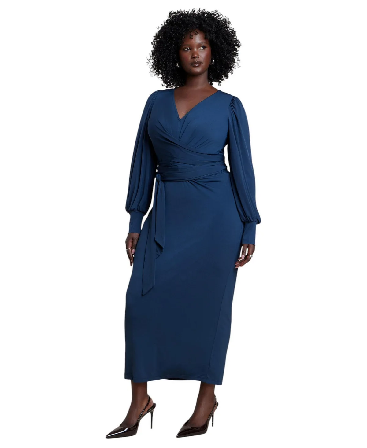 Cross Front Midi Dress by Eloquii