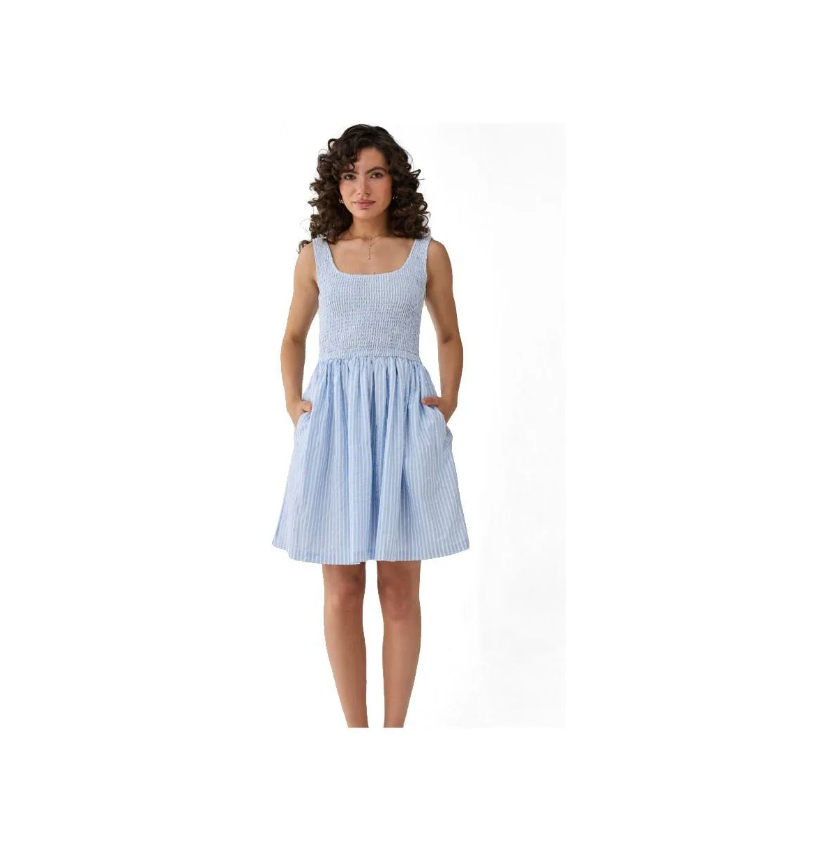 Smocked Tencel Short Dress by Reistor